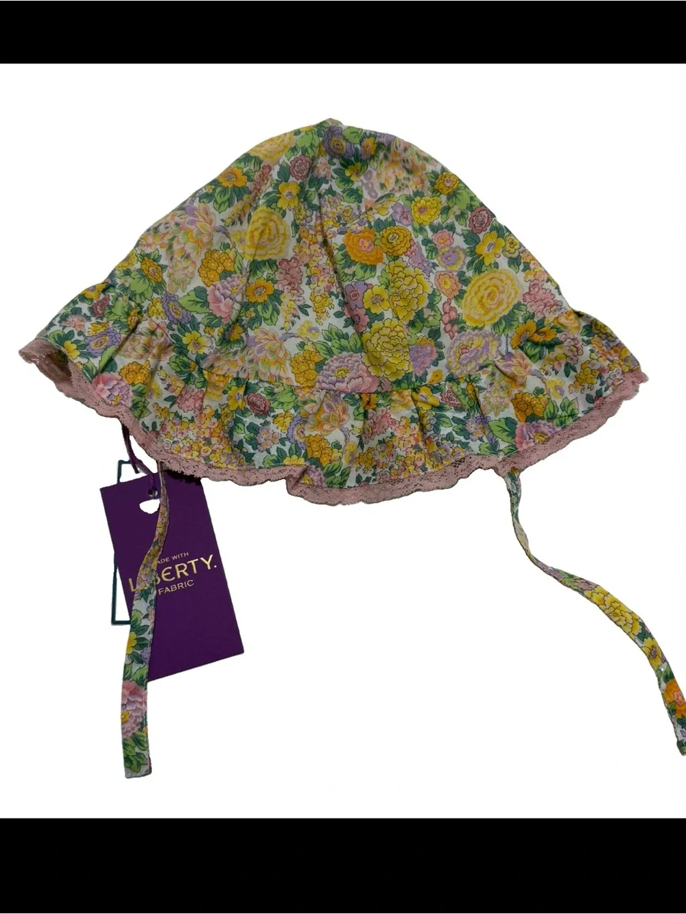 Tartine et Chocolate Liberty Fabtic Girls Floral Hat Sz 46 Baby NWT